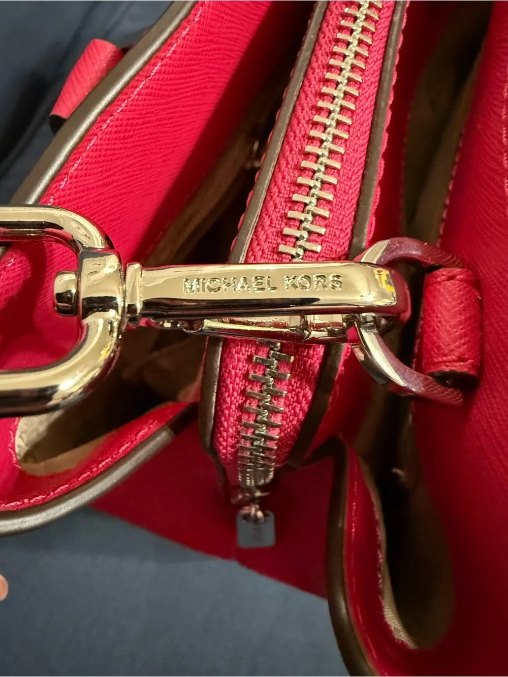 Michael Kors Camille Medium Satchel Ultra Pink Saffiano Leather NWT